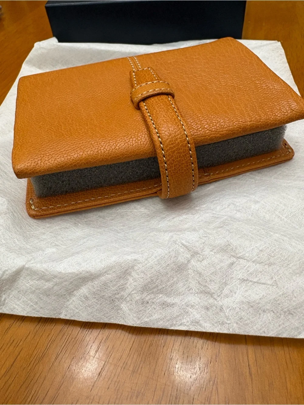 BRIT HOUSE Tostagoat m5 A8 Cognac Mini Leather Notebook Planner Binder